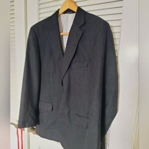 Johnston & Murphy Men's Black Chelsea 2 Button Sport Coat 44R Poly/Rayon Blend